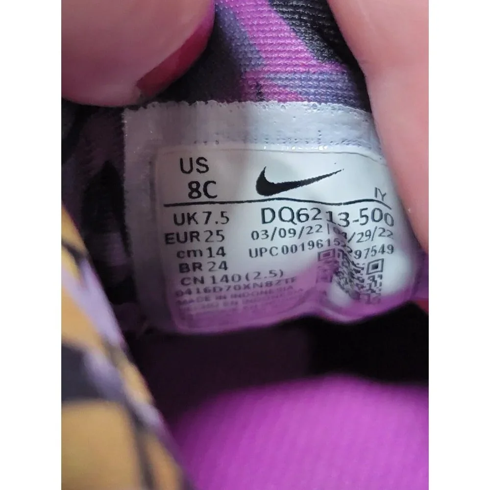 Nike Little Posite One Cave‎ Purple Toddler 8C Toddler Black DQ6210-500